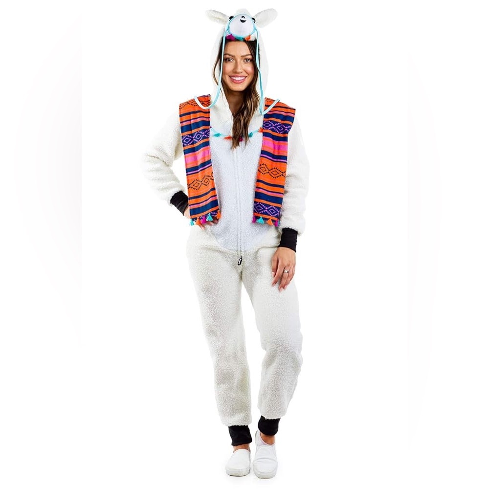 Tipsy Elves Adult Llama Halloween Costume NWT Size M Sherpa One Piece Cosplay